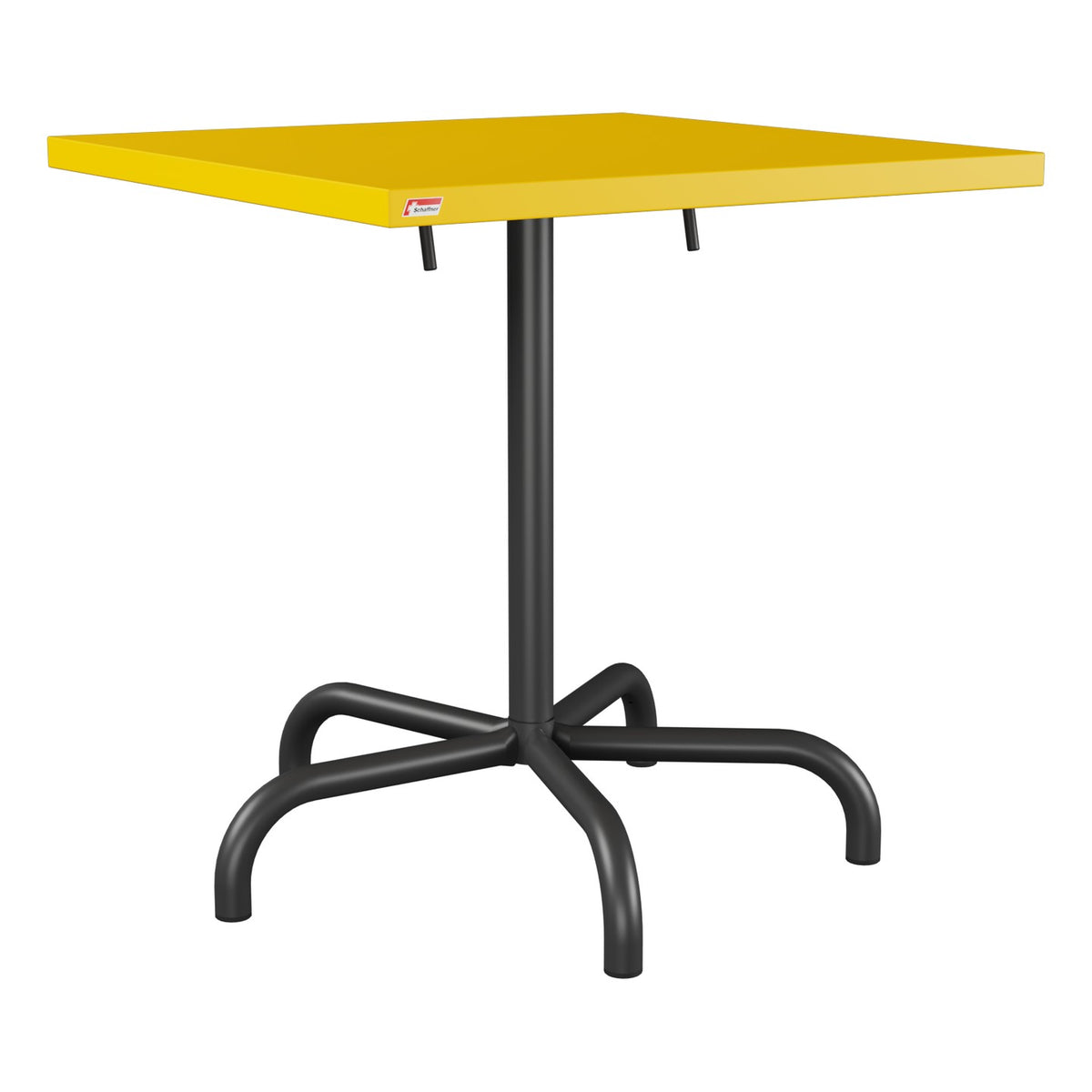 Schaffner Säntis Table repas rabattable 70x70cm – Jaune 11 / Anthracite 77