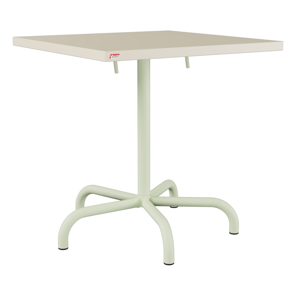 Schaffner Säntis Table repas rabattable 70x70cm – Sable Pastel 15 / Vert Pastel 64