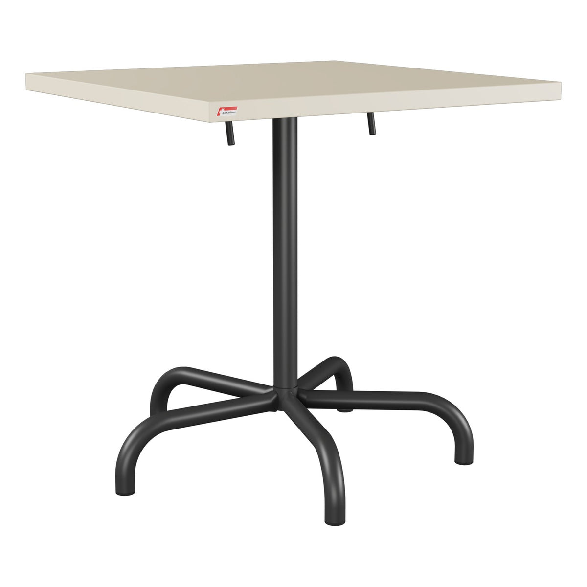 Schaffner Säntis Table repas rabattable 70x70cm – Sable Pastel 15 / Anthracite 77