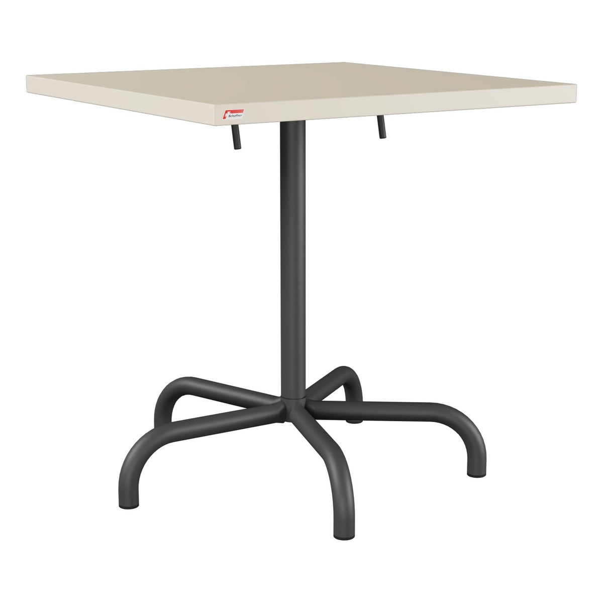 Schaffner Säntis Table repas rabattable 70x70cm – Sable Pastel 15 / Noir 91