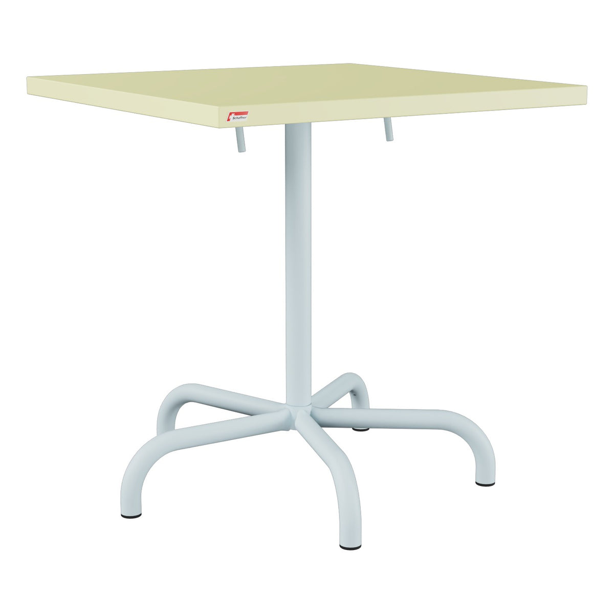 Schaffner Säntis Table repas rabattable 70x70cm – Jaune Buis 18 / Bleu Pastel 51