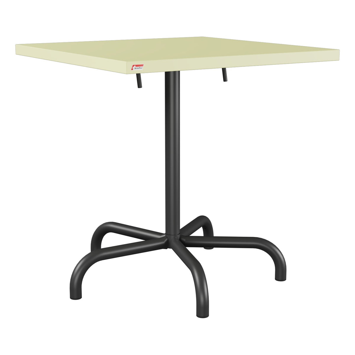 Schaffner Säntis Table repas rabattable 70x70cm – Jaune Buis 18 / Anthracite 77