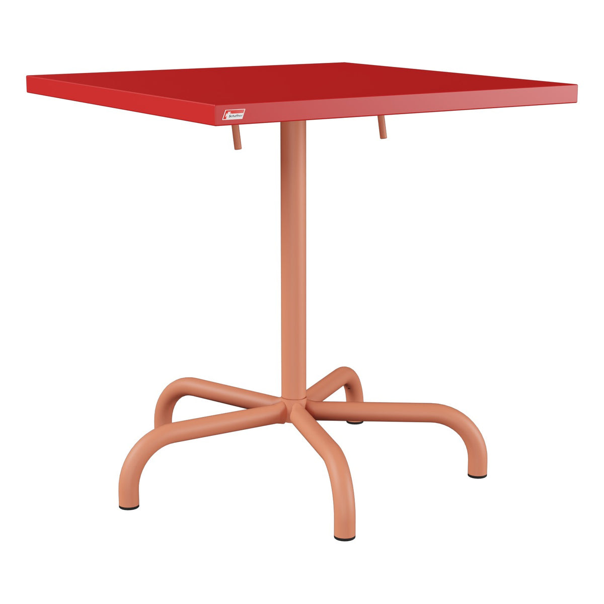 Schaffner Säntis Table repas rabattable 70x70cm – Rouge 30 / Terracotta 84