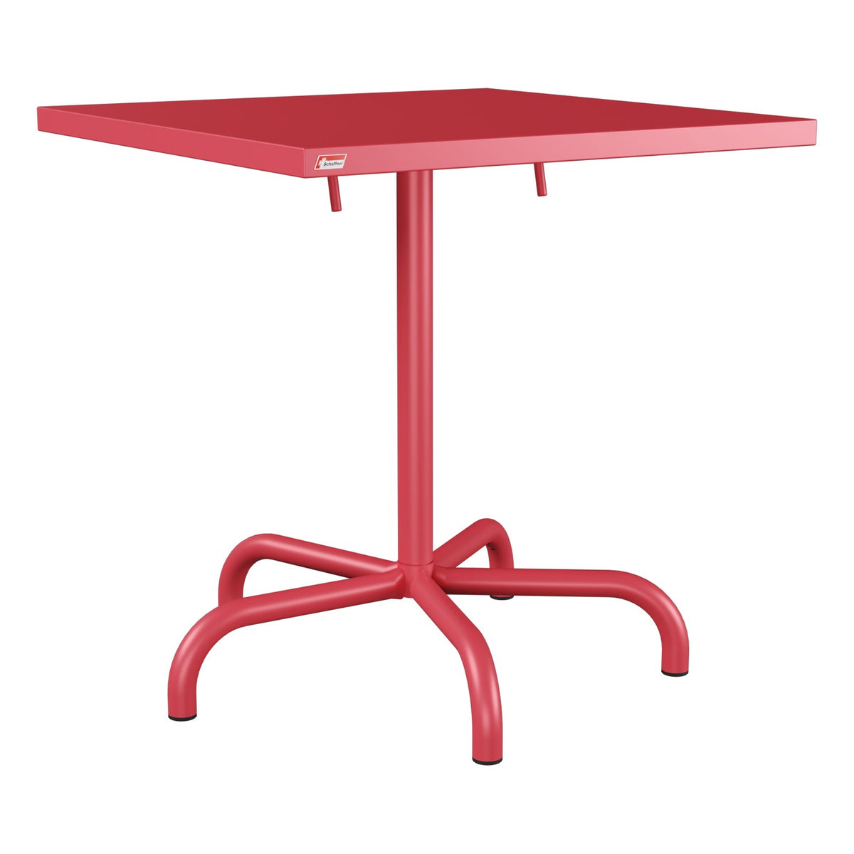 Schaffner Säntis Table repas rabattable 70x70cm – Rouge Érable 33 / Rouge Érable 33