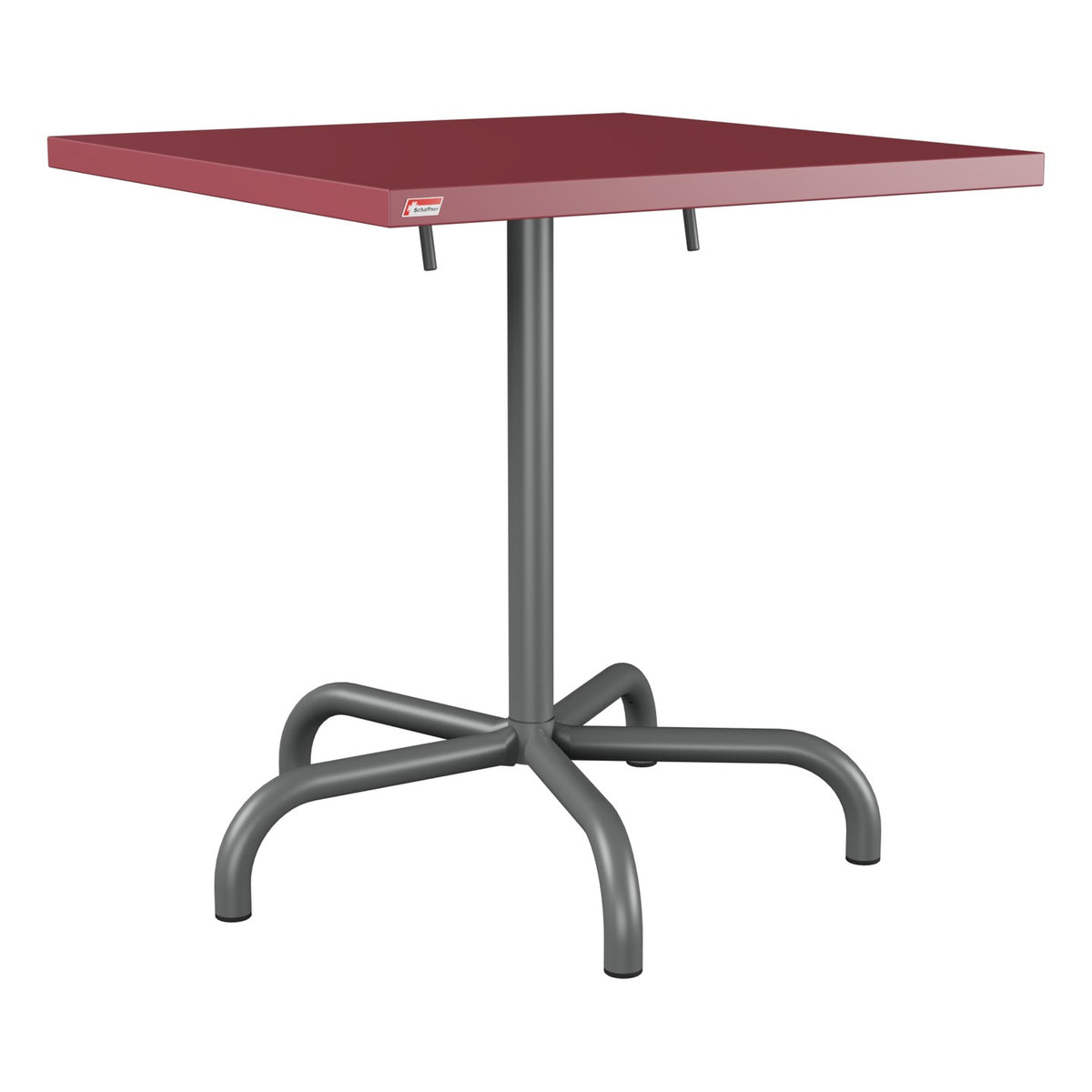 Schaffner Säntis Table repas rabattable 70x70cm – Bordeaux 38 / Graphite 73