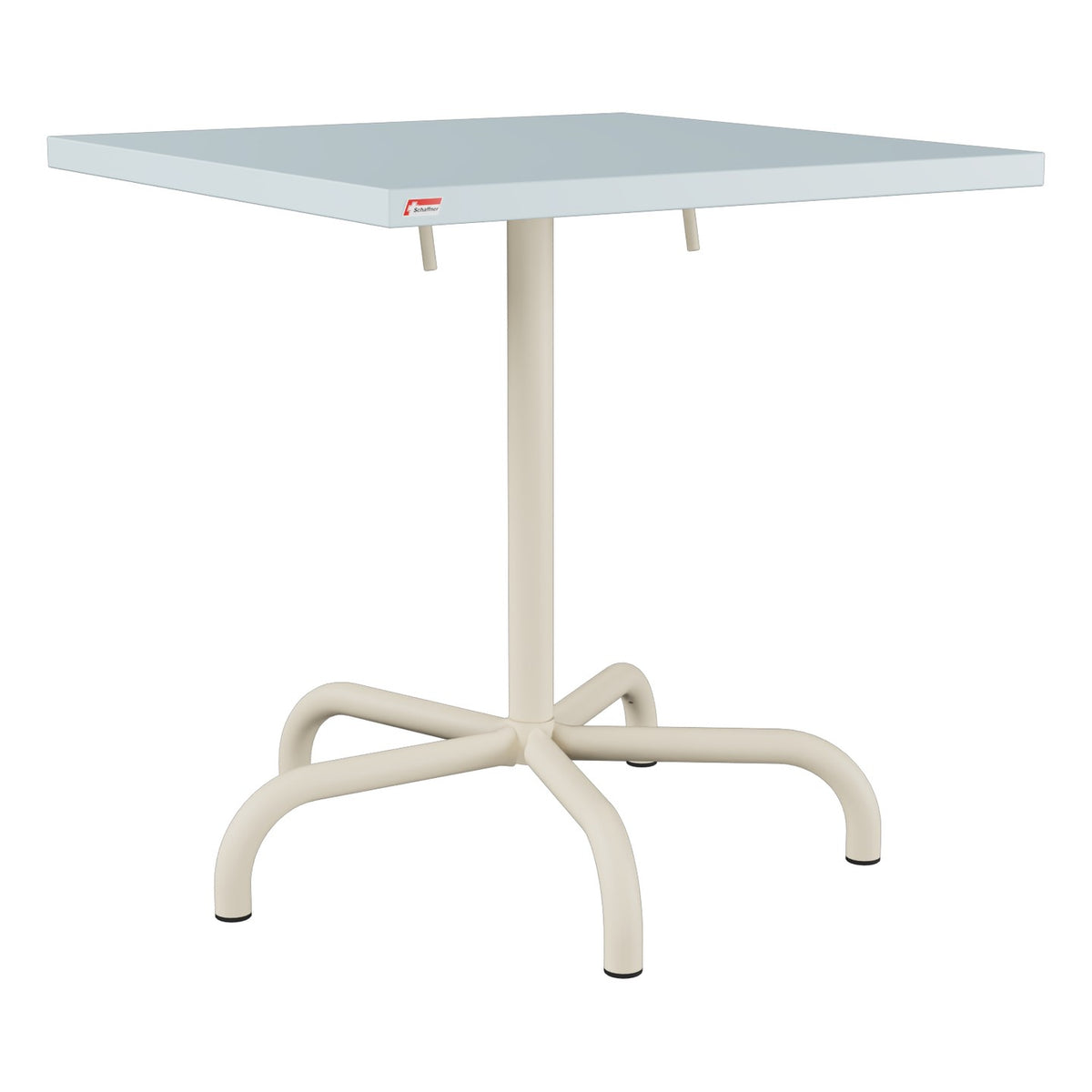 Schaffner Säntis Table repas rabattable 70x70cm – Bleu Pastel 51 / Sable Pastel 15