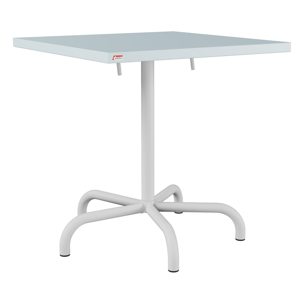 Schaffner Säntis Table repas rabattable 70x70cm – Bleu Pastel 51 / Gris Argent 78