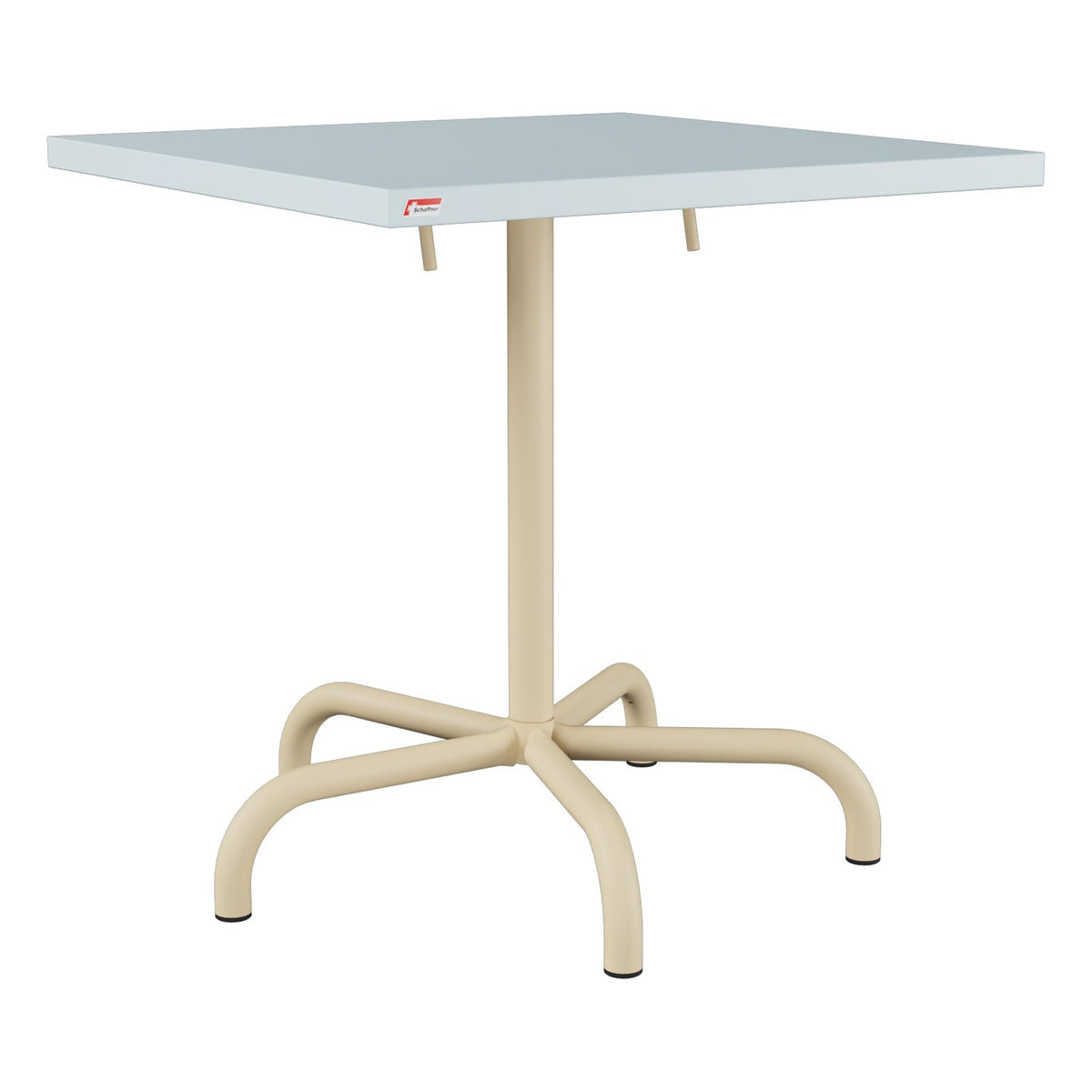 Schaffner Säntis Table repas rabattable 70x70cm – Bleu Pastel 51 / Marron Pastel 83