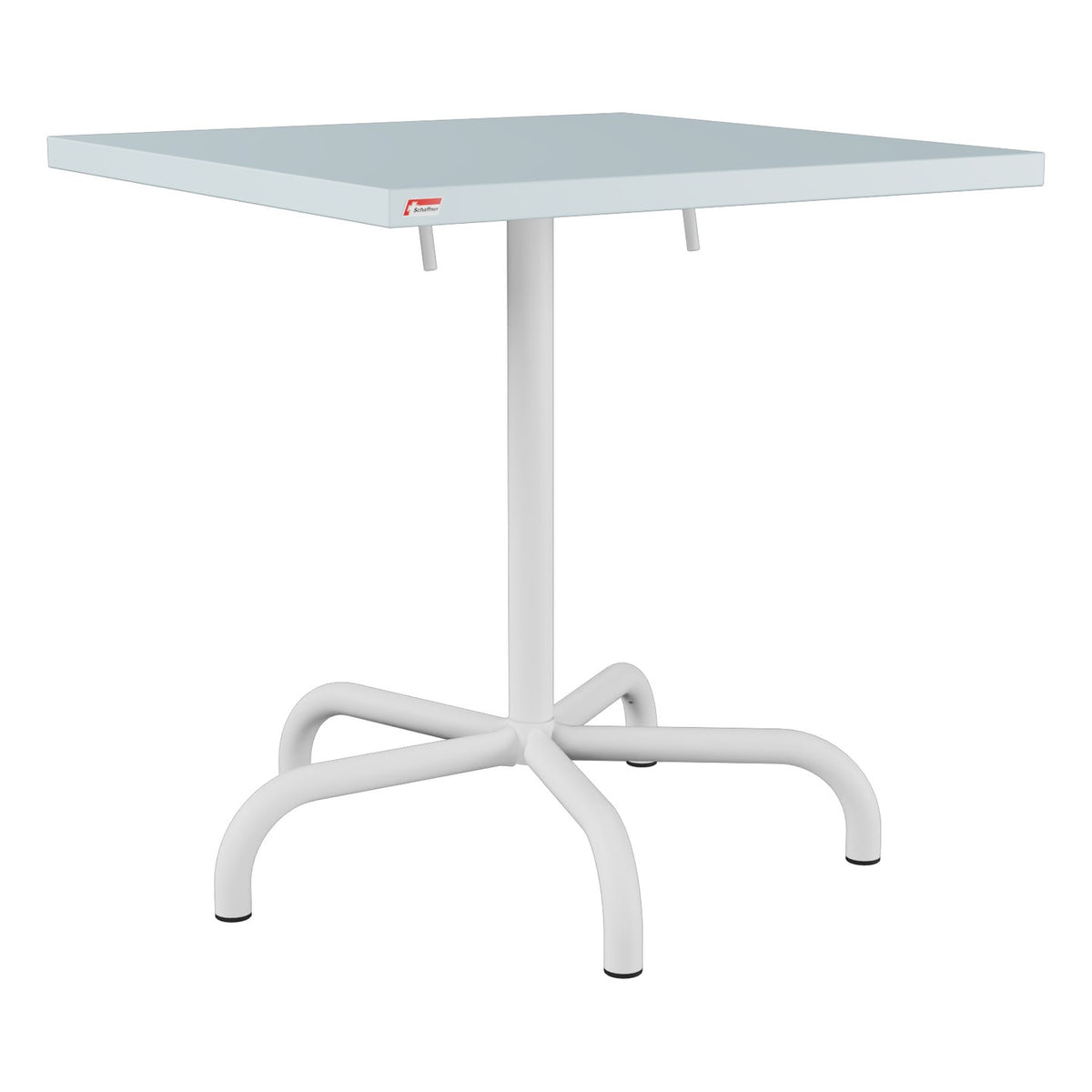 Schaffner Säntis Table repas rabattable 70x70cm – Bleu Pastel 51 / Blanc 90