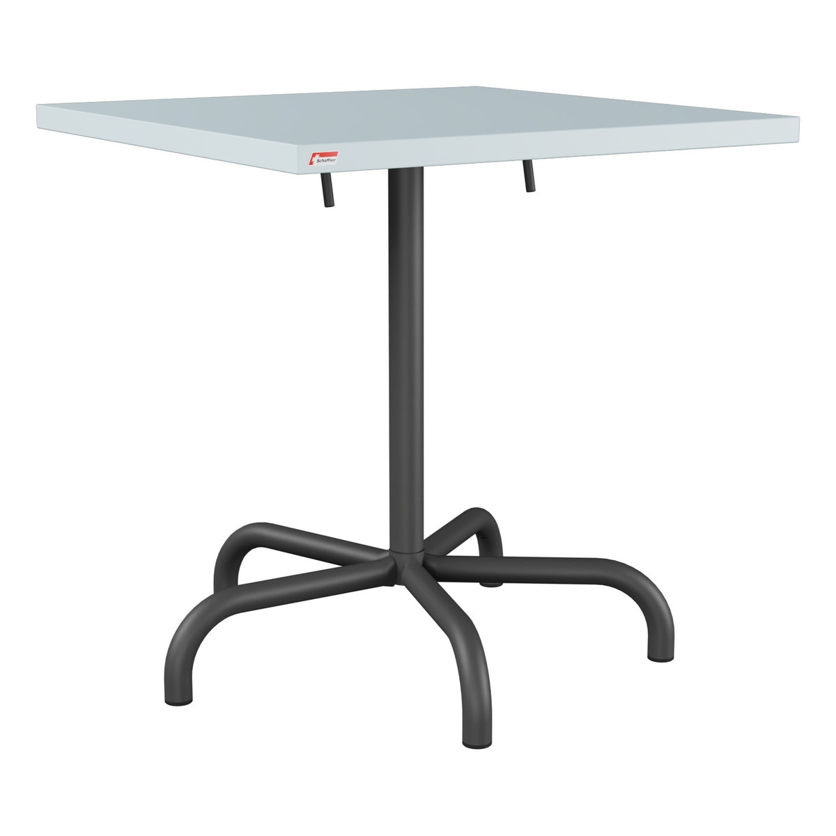Schaffner Säntis Table repas rabattable 70x70cm – Bleu Pastel 51 / Noir 91