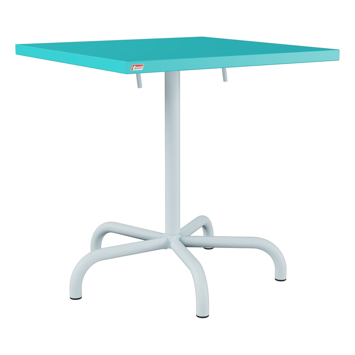 Schaffner Säntis Table repas rabattable 70x70cm – Turquoise 58 / Bleu Pastel 51