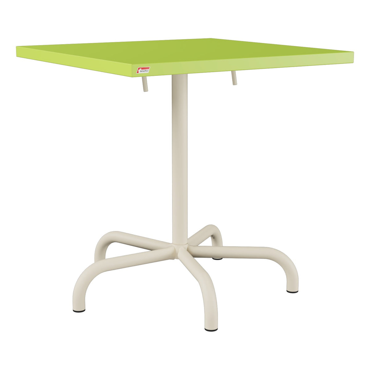Schaffner Säntis Table repas rabattable 70x70cm – Vert clair 63 / Sable Pastel 15