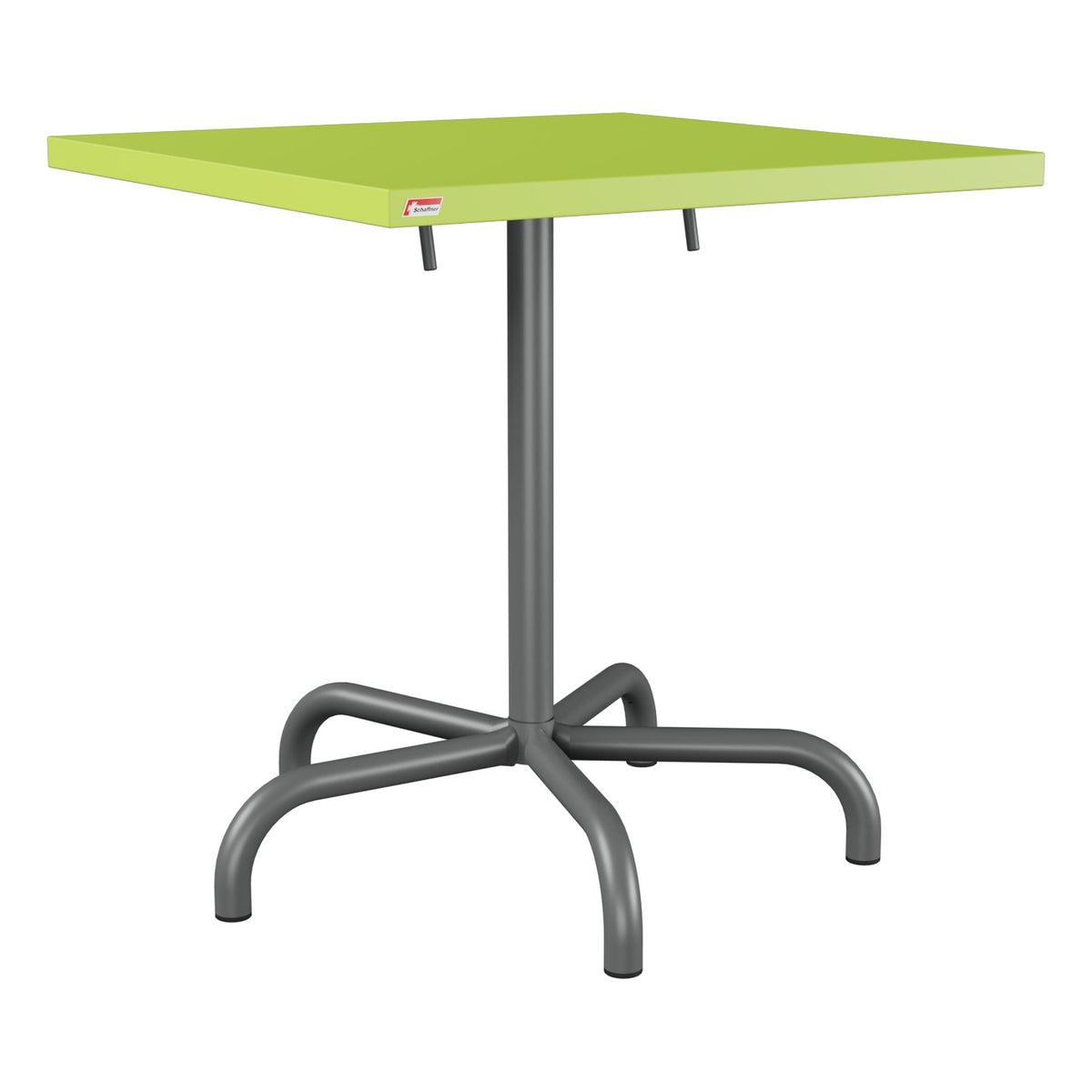 Schaffner Säntis Table repas rabattable 70x70cm – Vert clair 63 / Graphite 73