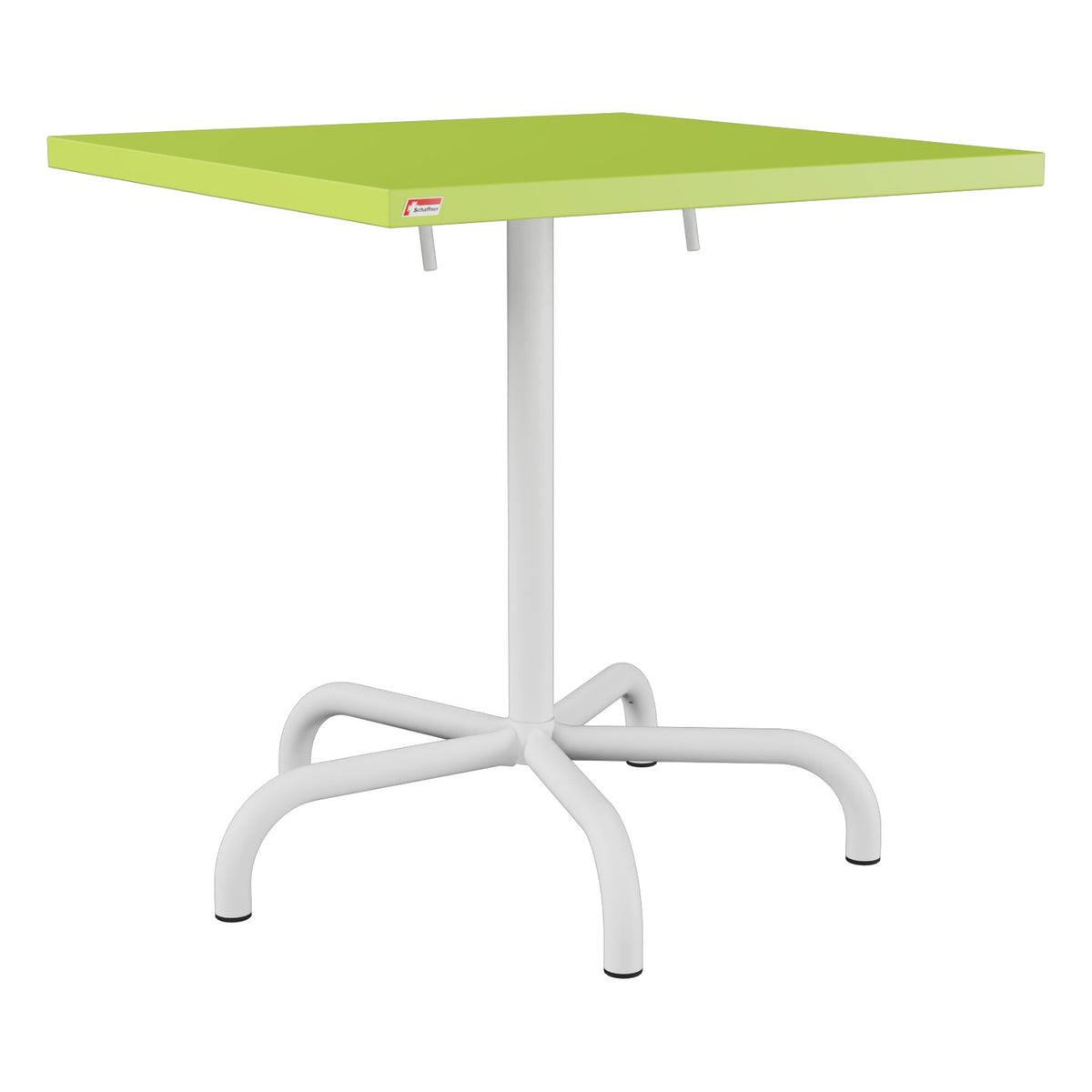 Schaffner Säntis Table repas rabattable 70x70cm – Vert clair 63 / Blanc 90