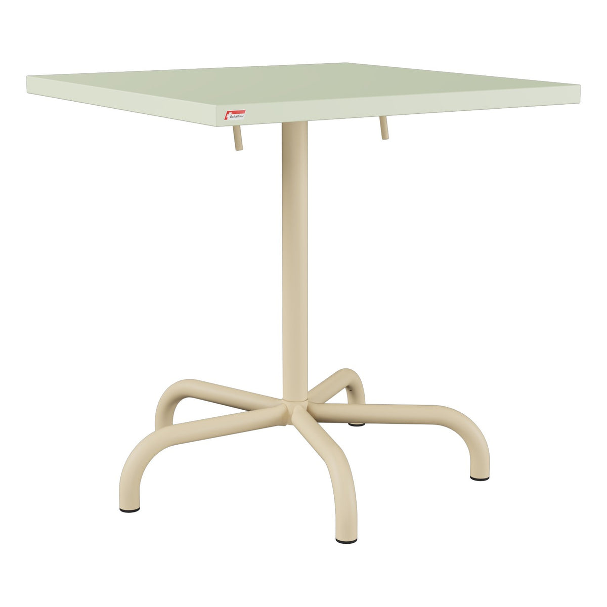 Schaffner Säntis Table repas rabattable 70x70cm – Vert Pastel 64 / Marron Pastel 83
