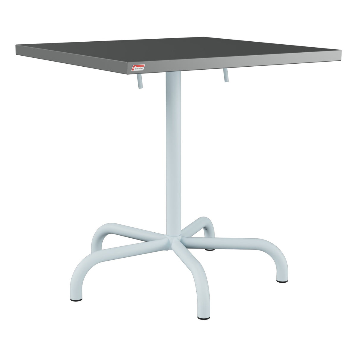Schaffner Säntis Table repas rabattable 70x70cm – Graphite 73 / Bleu Pastel 51