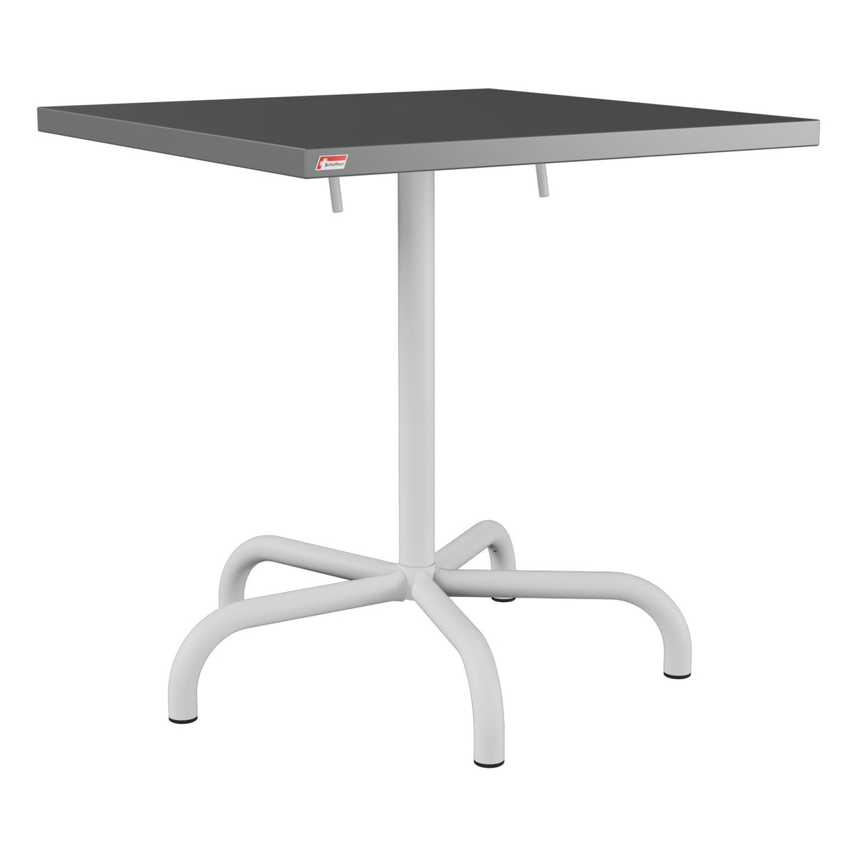 Schaffner Säntis Table repas rabattable 70x70cm – Graphite 73 / Gris Argent 78
