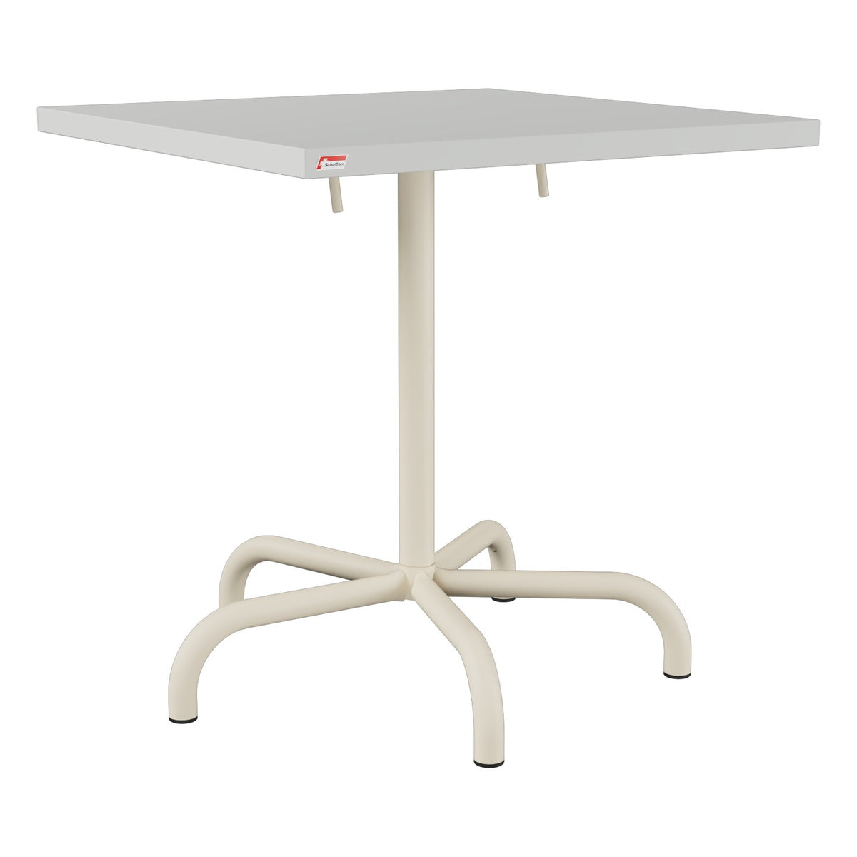 Schaffner Säntis Table repas rabattable 70x70cm – Gris Argent 78 / Sable Pastel 15