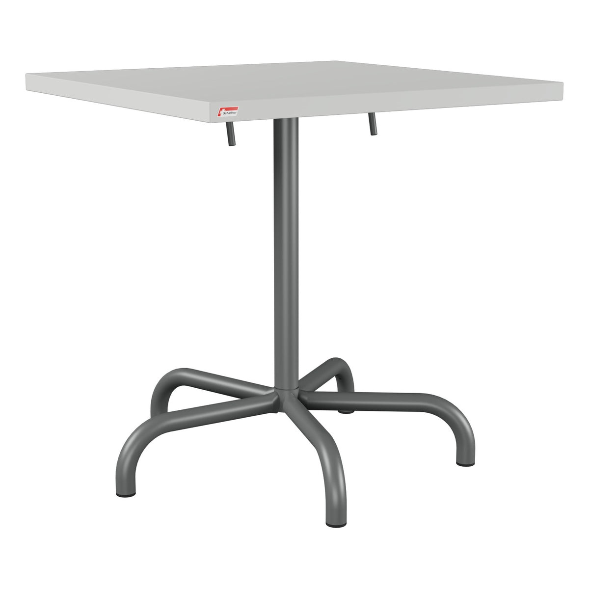 Schaffner Säntis Table repas rabattable 70x70cm – Gris Argent 78 / Graphite 73