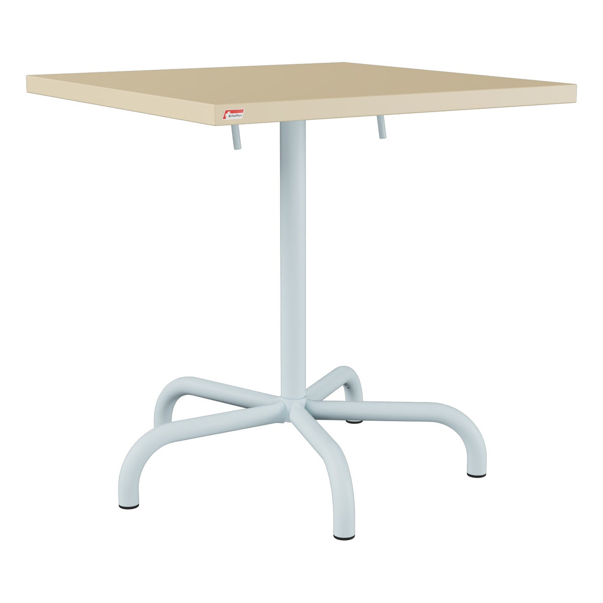 Schaffner Säntis Table repas rabattable 70x70cm – Marron Pastel 83 / Bleu Pastel 51