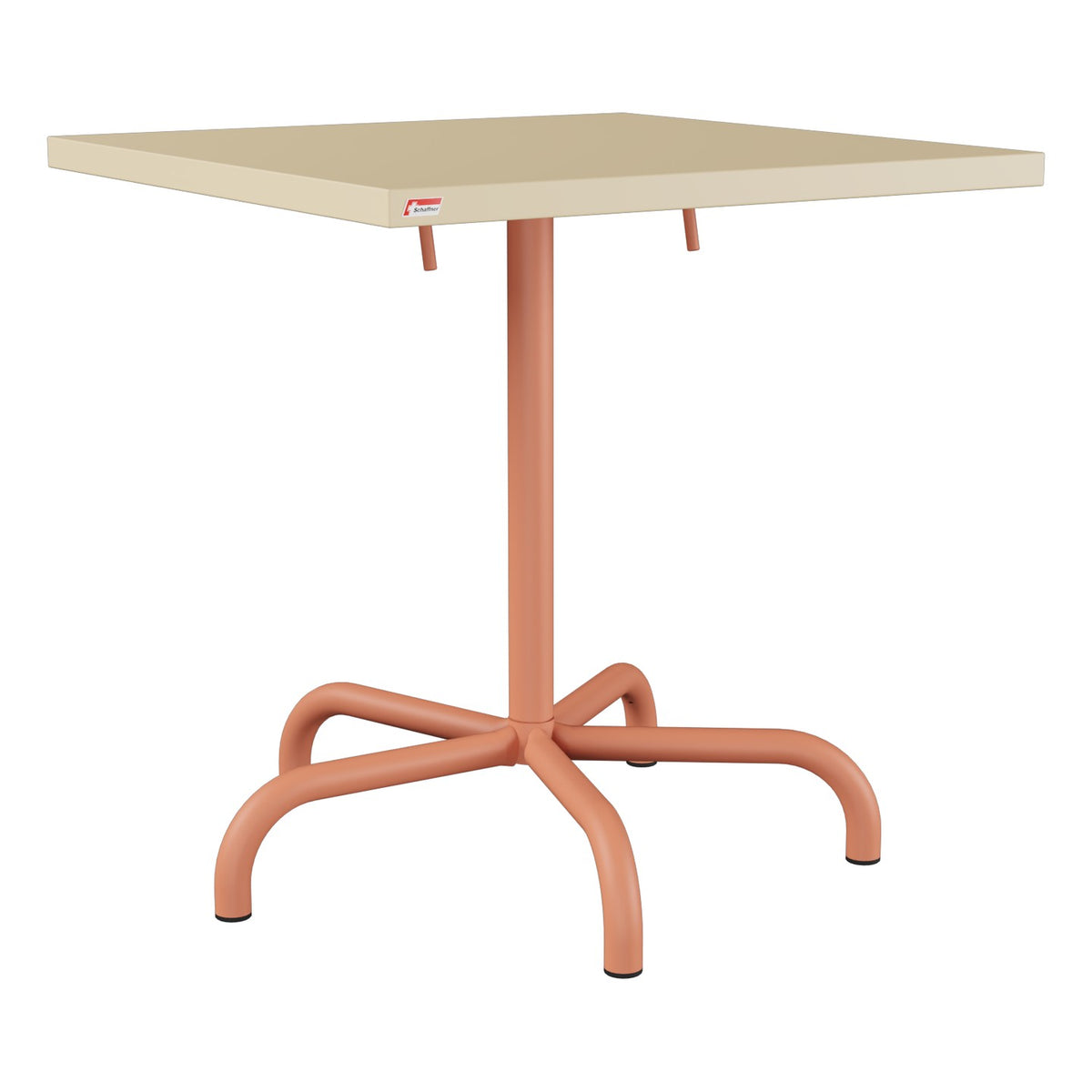 Schaffner Säntis Table repas rabattable 70x70cm – Marron Pastel 83 / Terracotta 84