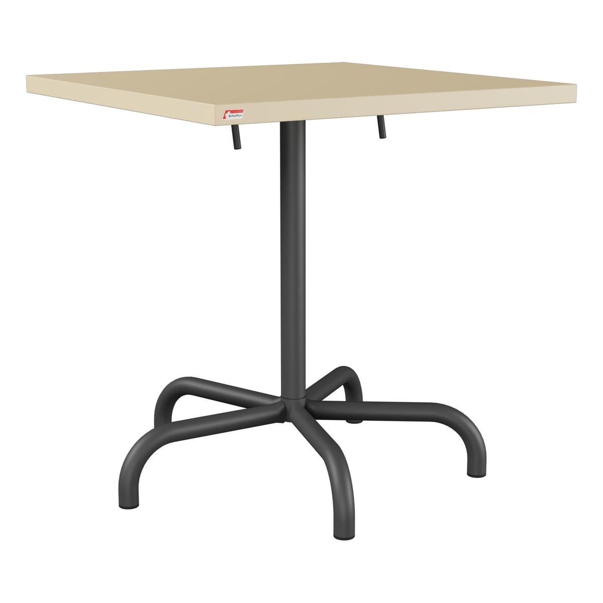 Schaffner Säntis Table repas rabattable 70x70cm – Marron Pastel 83 / Noir 91