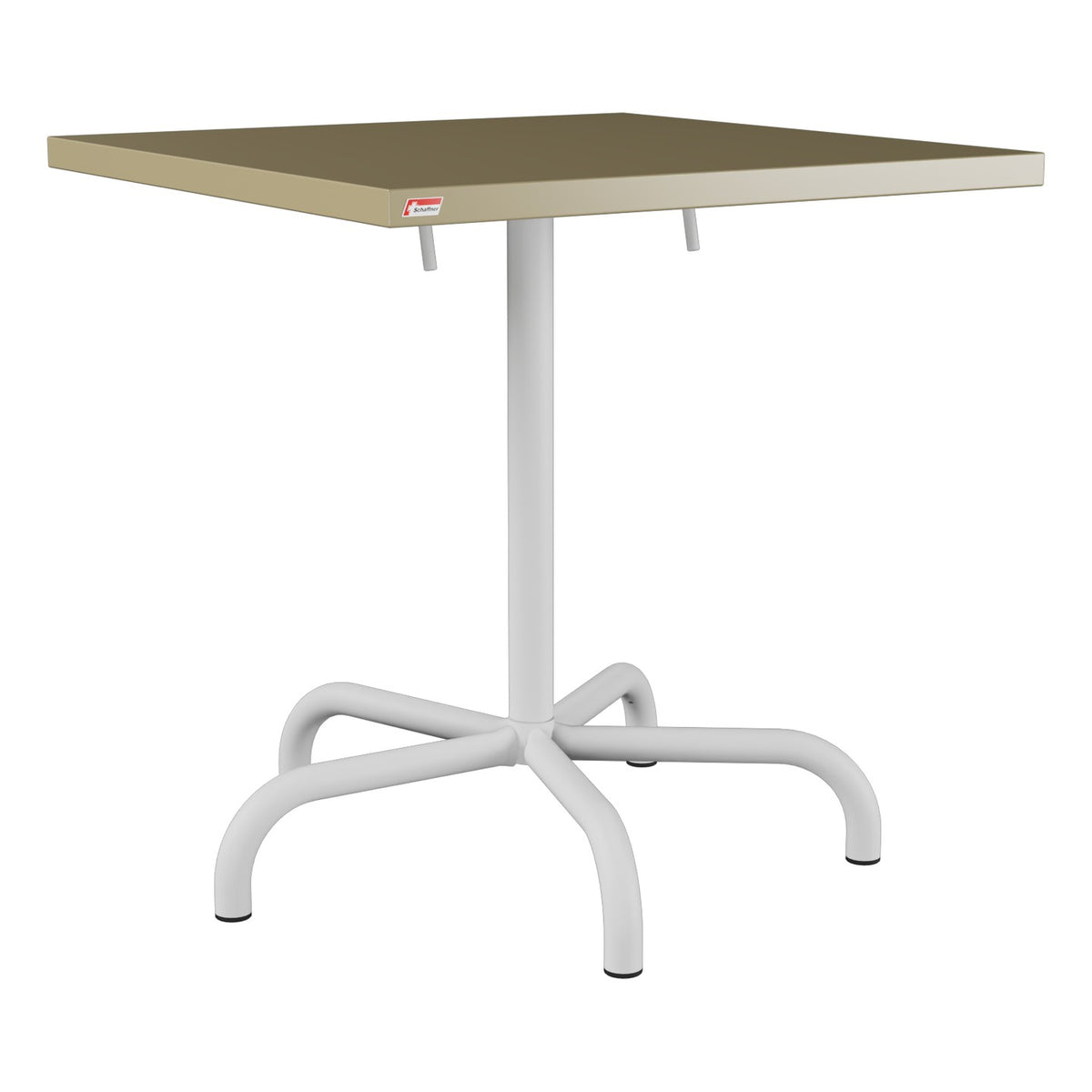 Schaffner Säntis Table repas rabattable 70x70cm – Champagne 85 / Gris Argent 78