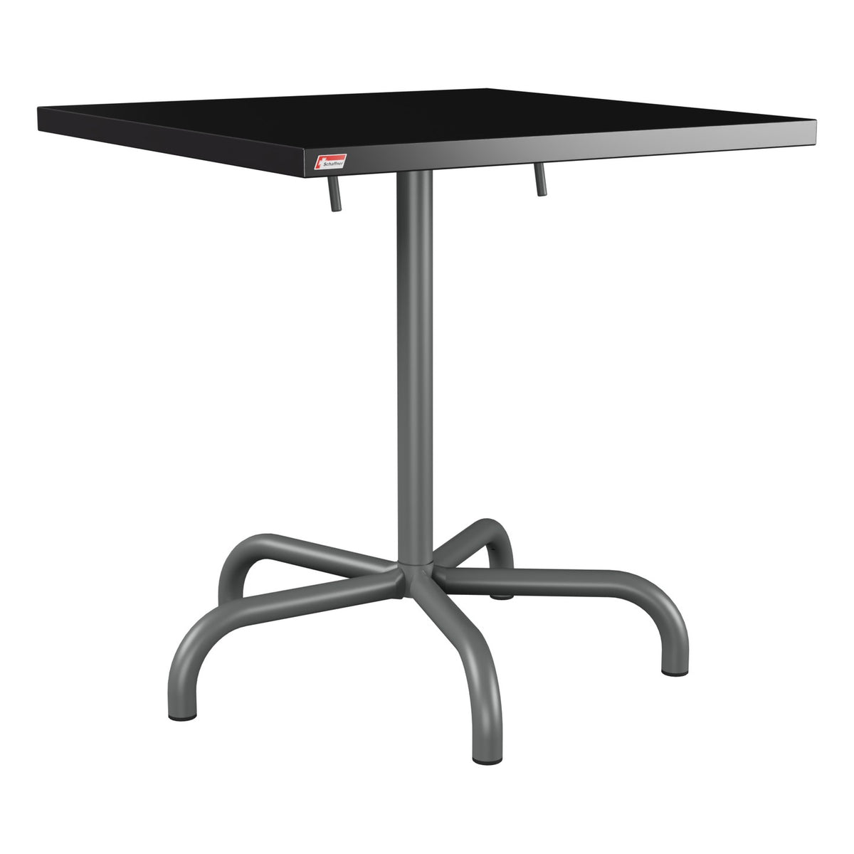 Schaffner Säntis Table repas rabattable 70x70cm – Noir 91 / Graphite 73