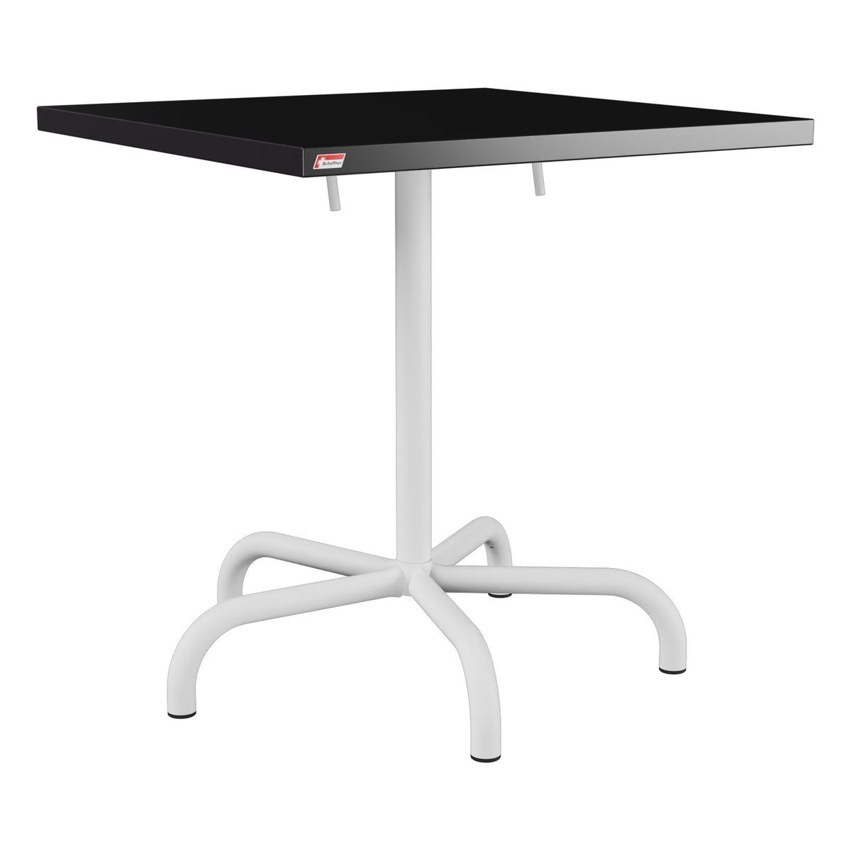 Schaffner Säntis Table repas rabattable 70x70cm – Noir 91 / Blanc 90