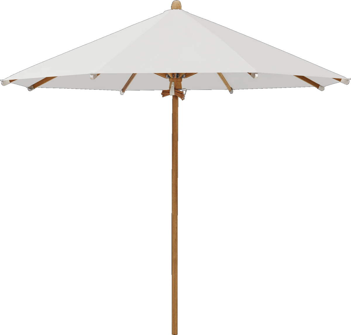 Glatz Parasol TEAKWOOD rond Cat.5 556 Alabaster