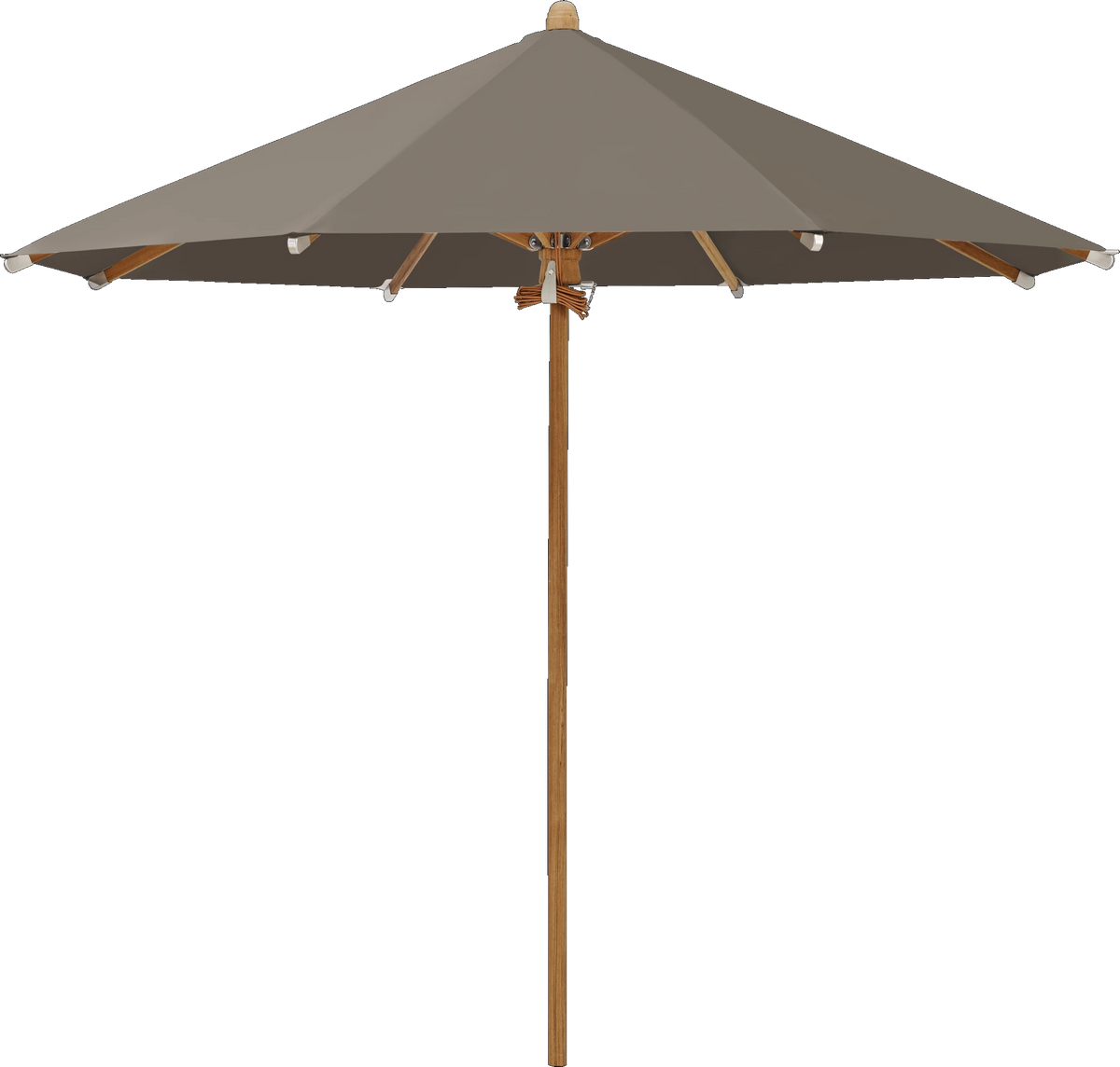 Glatz Parasol TEAKWOOD rond Cat.5 611 Sandstone