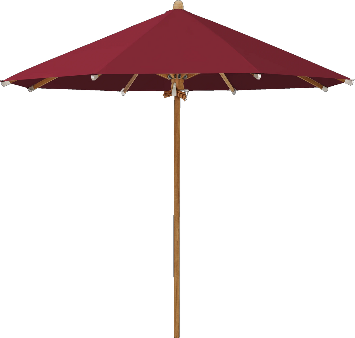 Glatz Parasol TEAKWOOD rond Cat.5 645 Burgundy