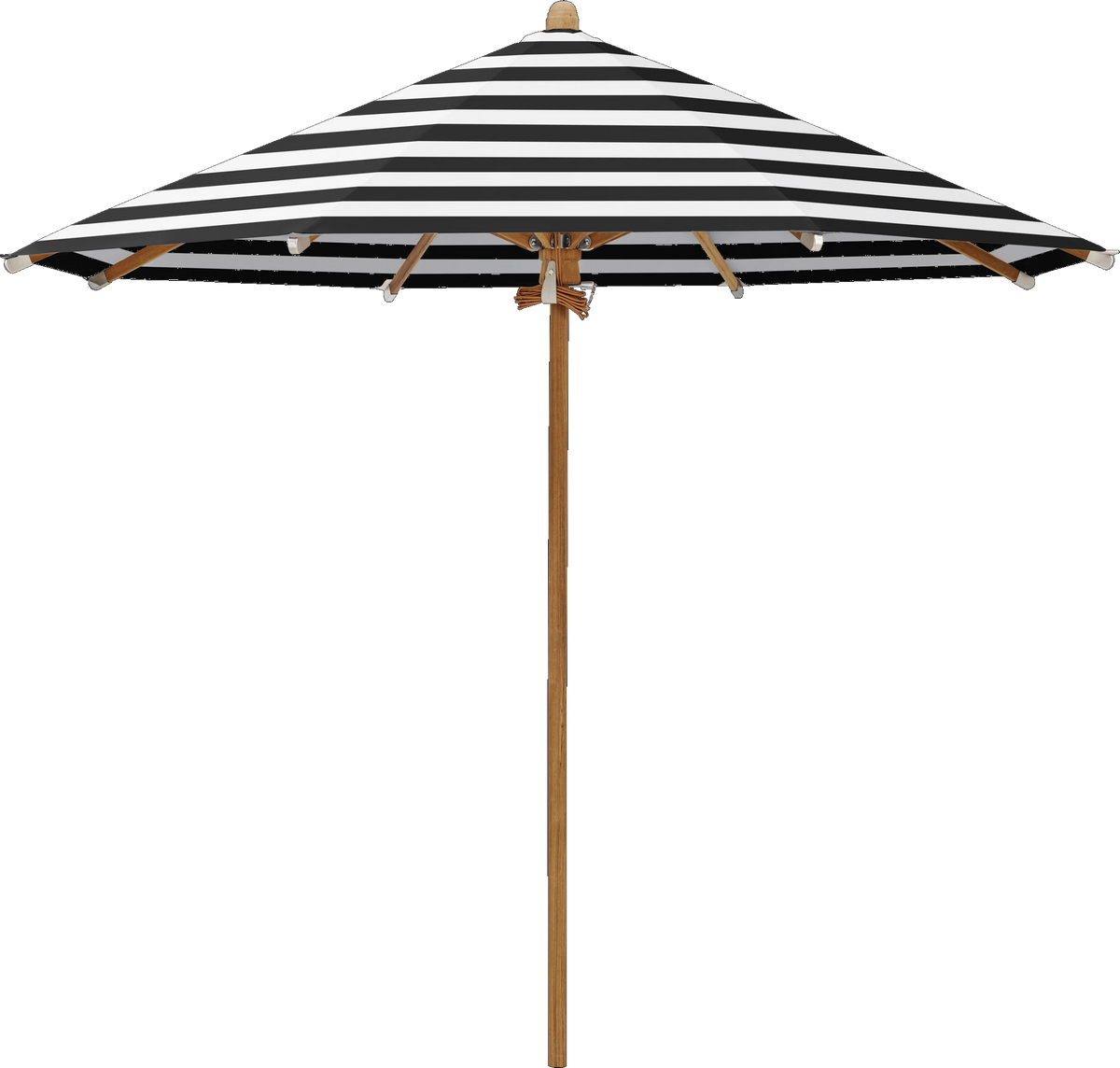 Glatz Parasol TEAKWOOD rond Cat.5 810 Black Stripe