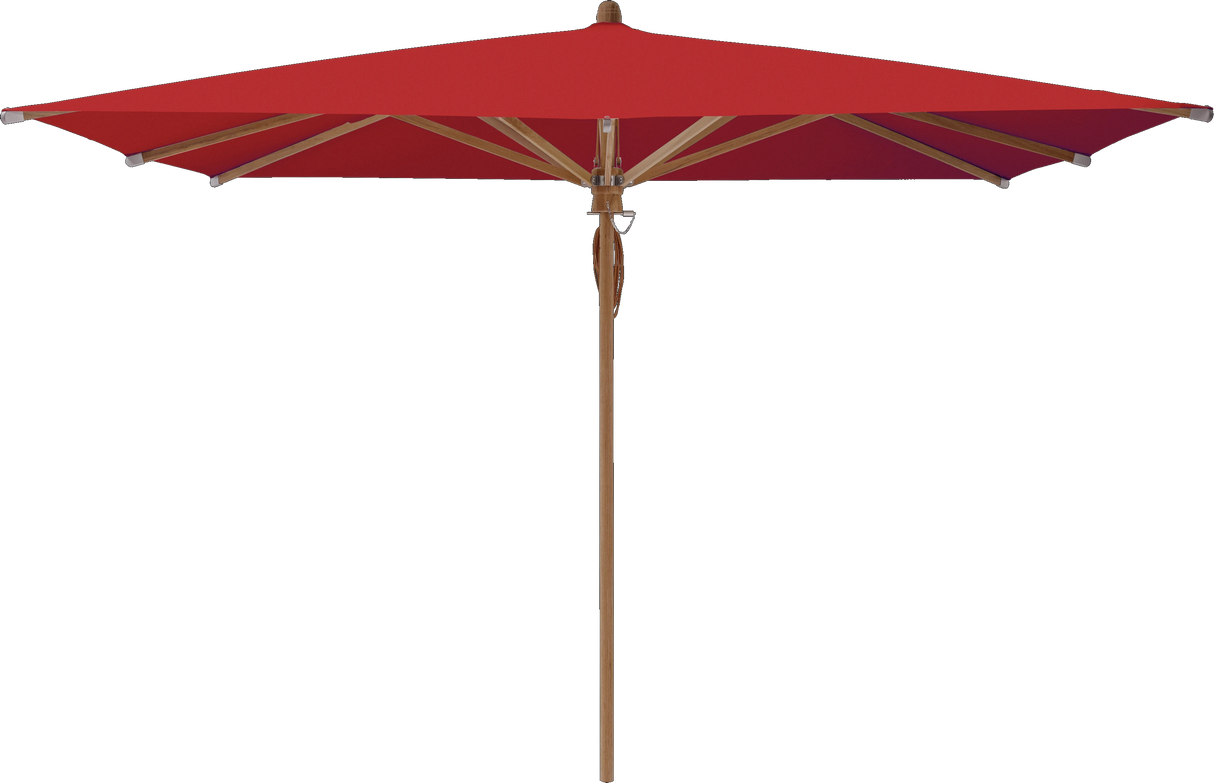 Glatz Parasol TEAKWOOD carre Qualite 4 403 Carmine