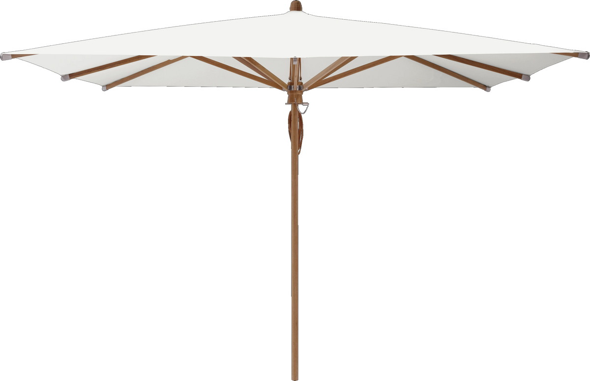 Glatz Parasol TEAKWOOD carre Cat.5 510 White