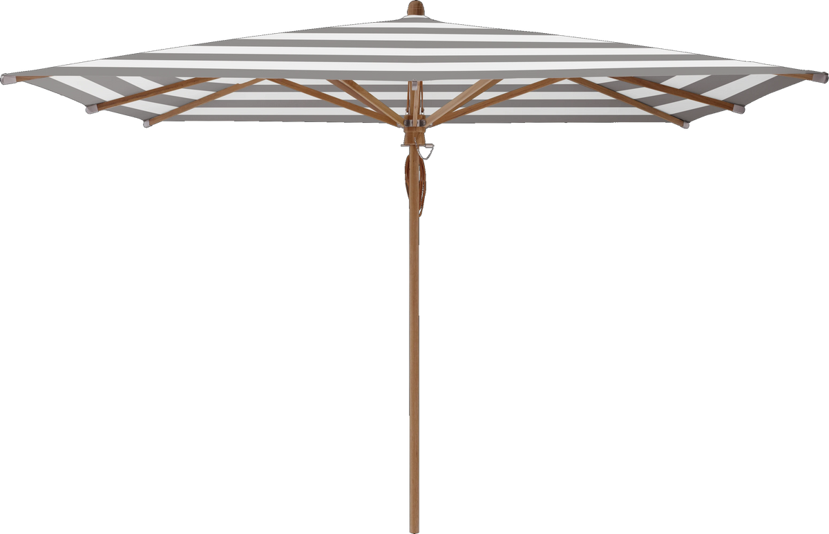 Glatz Parasol TEAKWOOD carre Cat.5 570 Steel Stripe