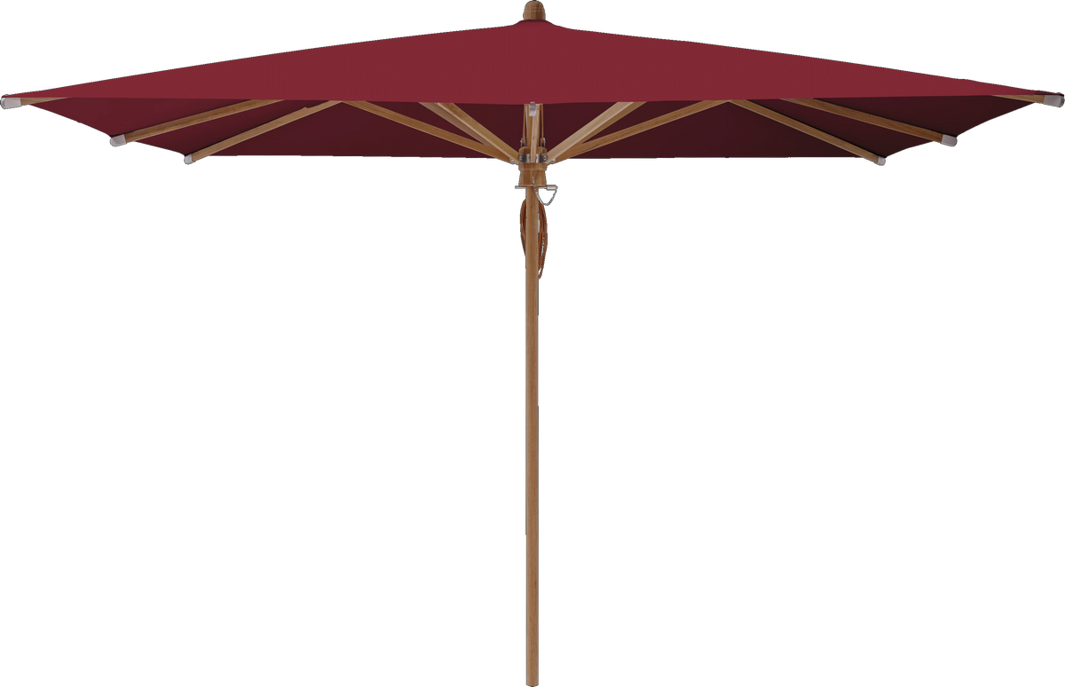 Glatz Parasol TEAKWOOD carre Cat.5 645 Burgundy