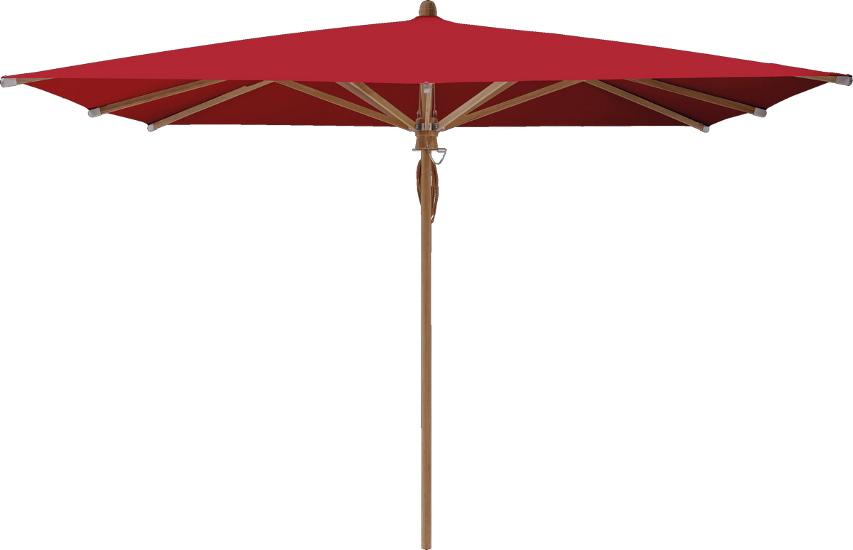 Glatz Parasol TEAKWOOD carre Cat.5 646 Rubino