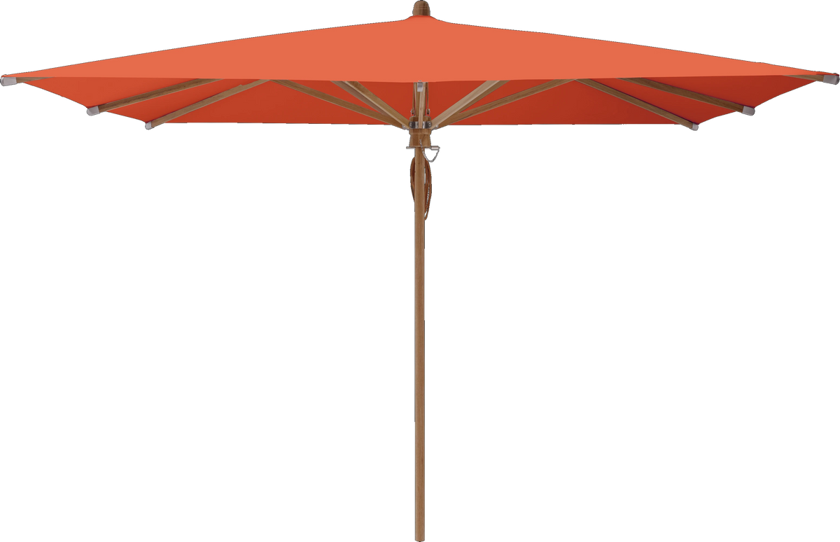 Glatz Parasol TEAKWOOD carre Cat.5 660 Papaya