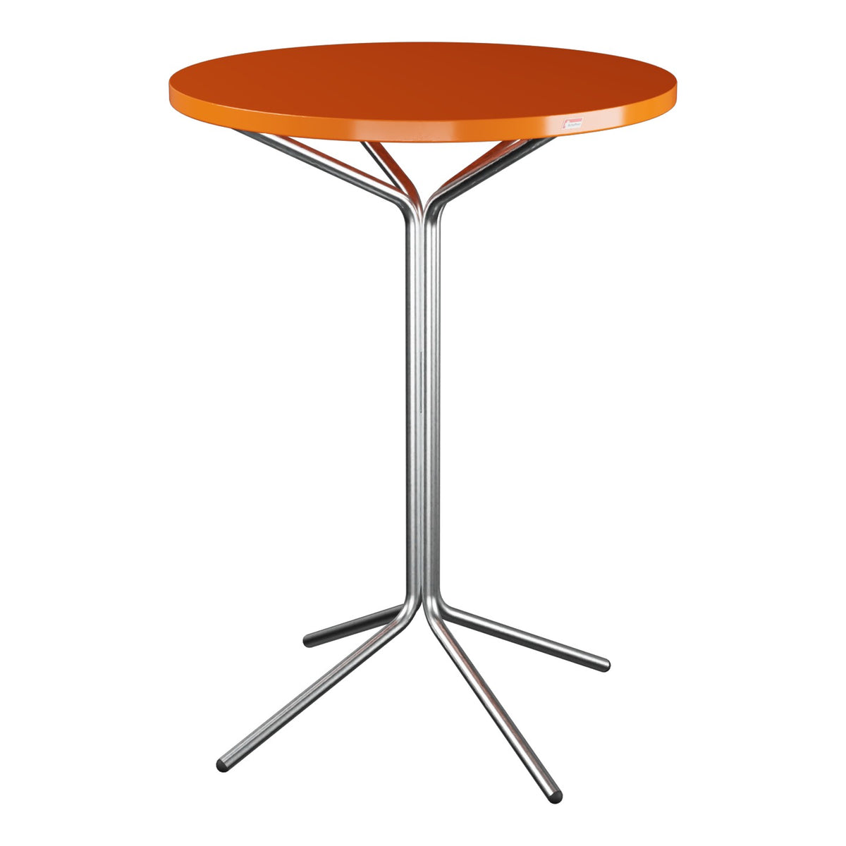 Schaffner PIX Table haute bistrot Ø80cm H:110cm – Orange 13 / Galvanisé à chaud 02