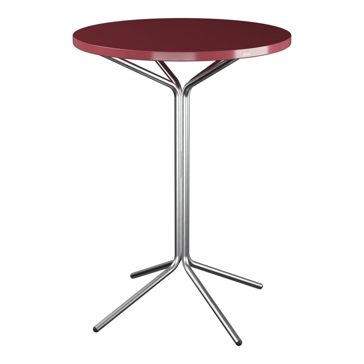 Schaffner PIX Table haute bistrot Ø80cm H:110cm – Bordeaux 38 / Galvanisé à chaud 02