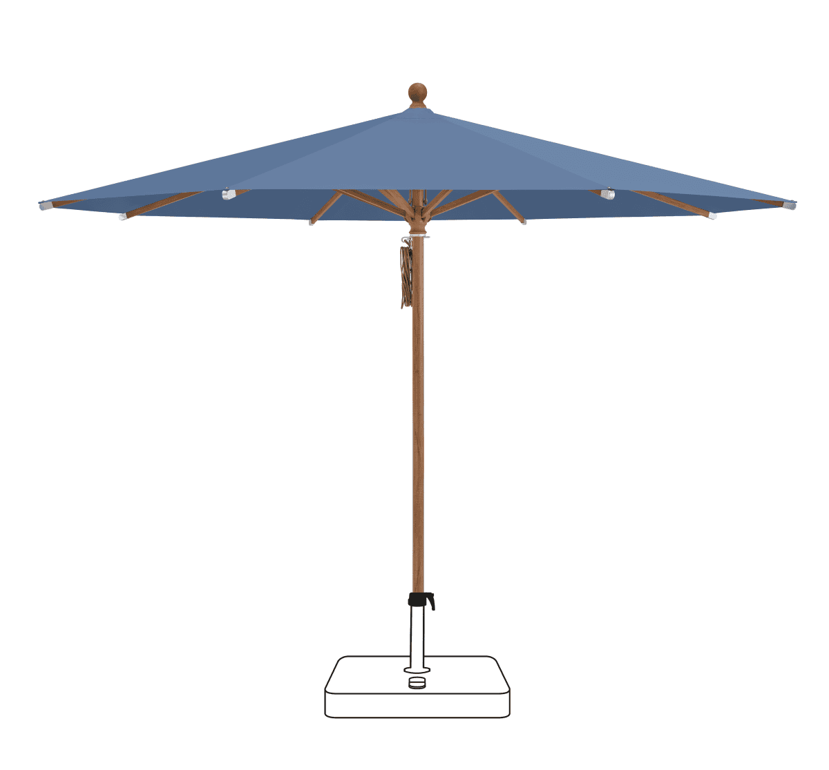 Glatz Parasol PIAZZA rond Qualite 4 418 Cobalt