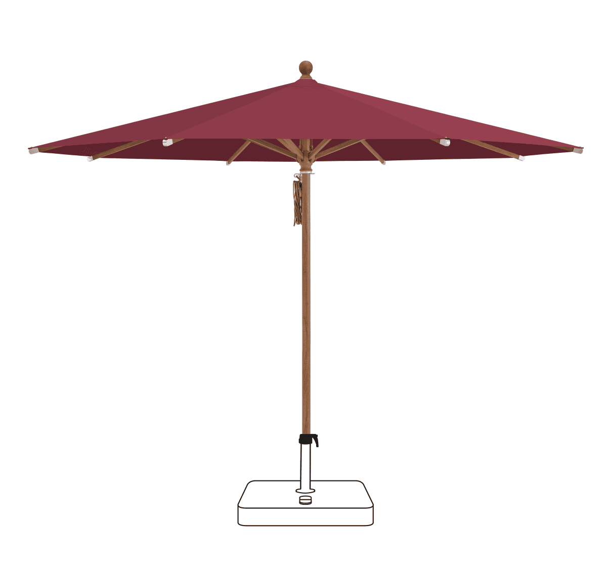 Glatz Parasol PIAZZA rond Qualite 4 436 Wine