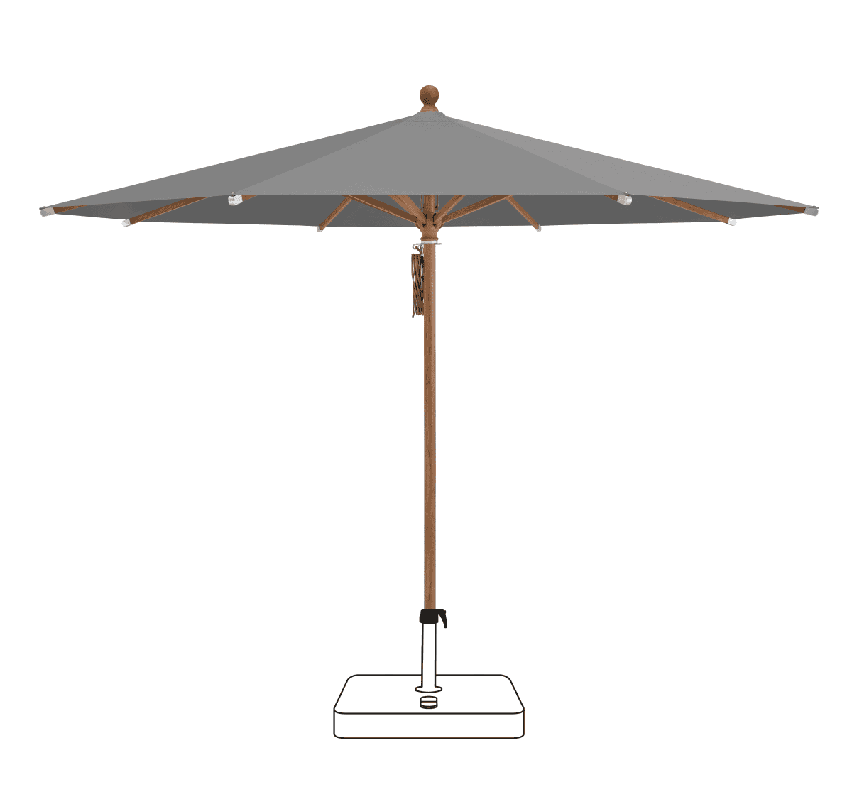 Glatz Parasol PIAZZA rond Cat.5 502 Thunder