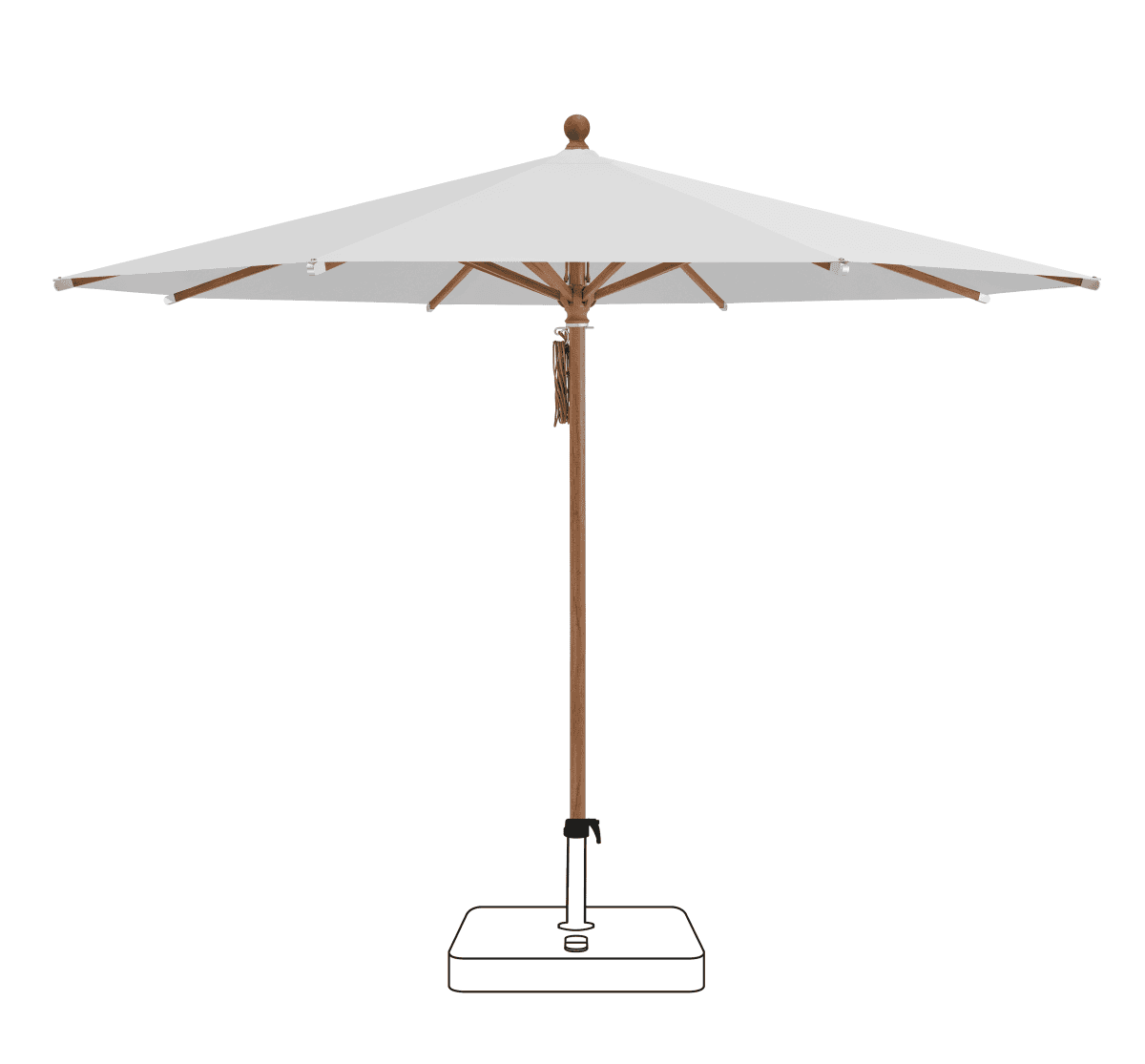 Glatz Parasol PIAZZA rond Cat.5 550 Cement