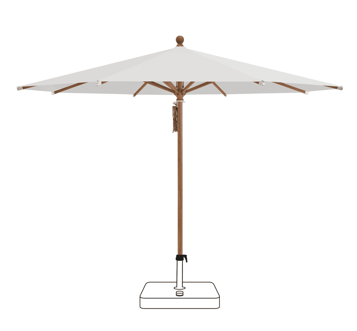 Glatz Parasol PIAZZA rond Cat.5 556 Alabaster