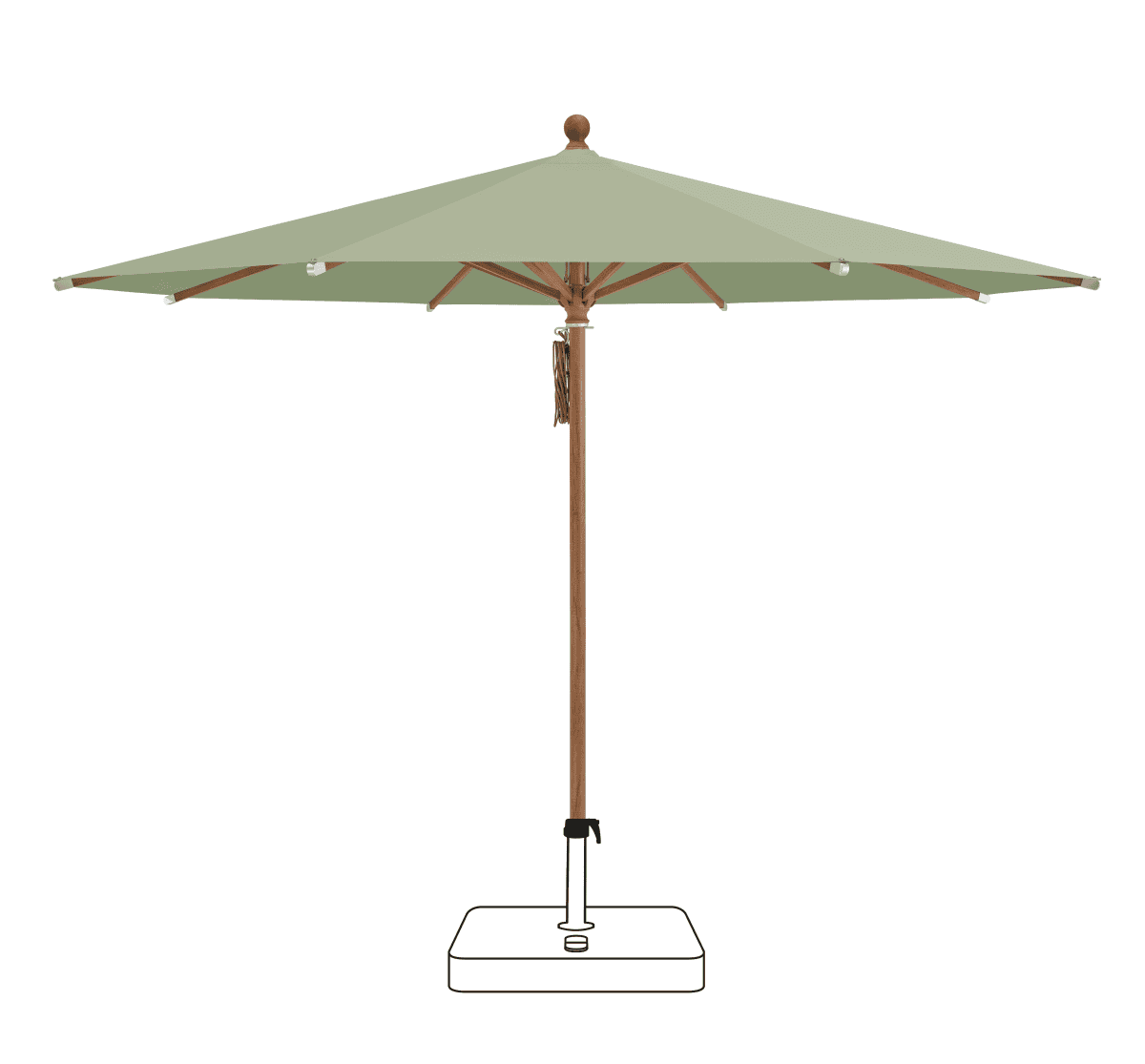 Glatz Parasol PIAZZA rond Cat.5 579 Pistachio