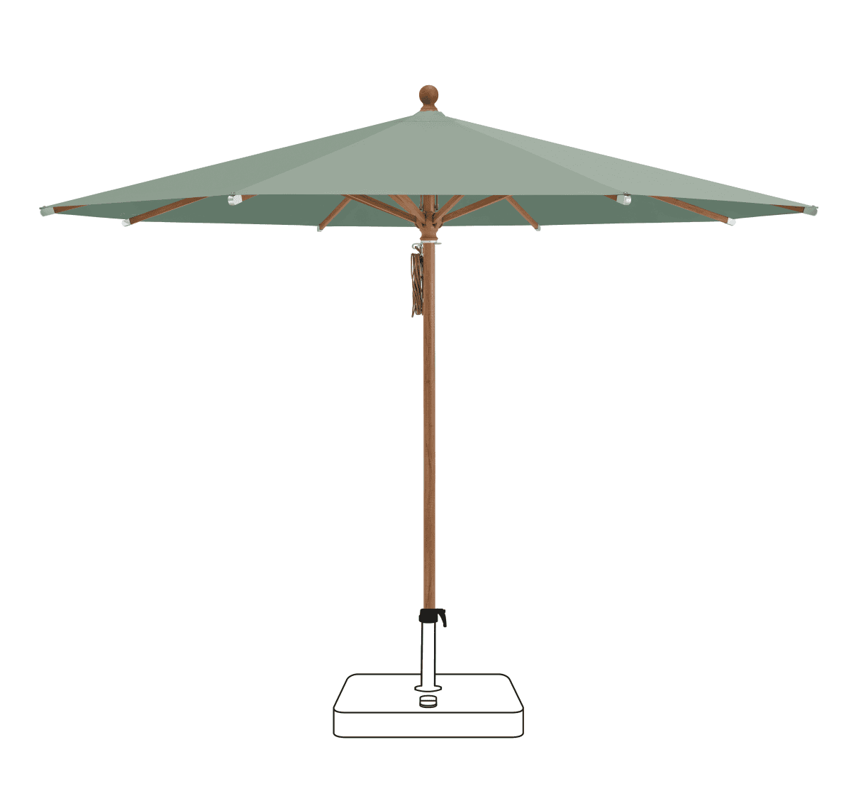 Glatz Parasol PIAZZA rond Cat.5 588 Olive