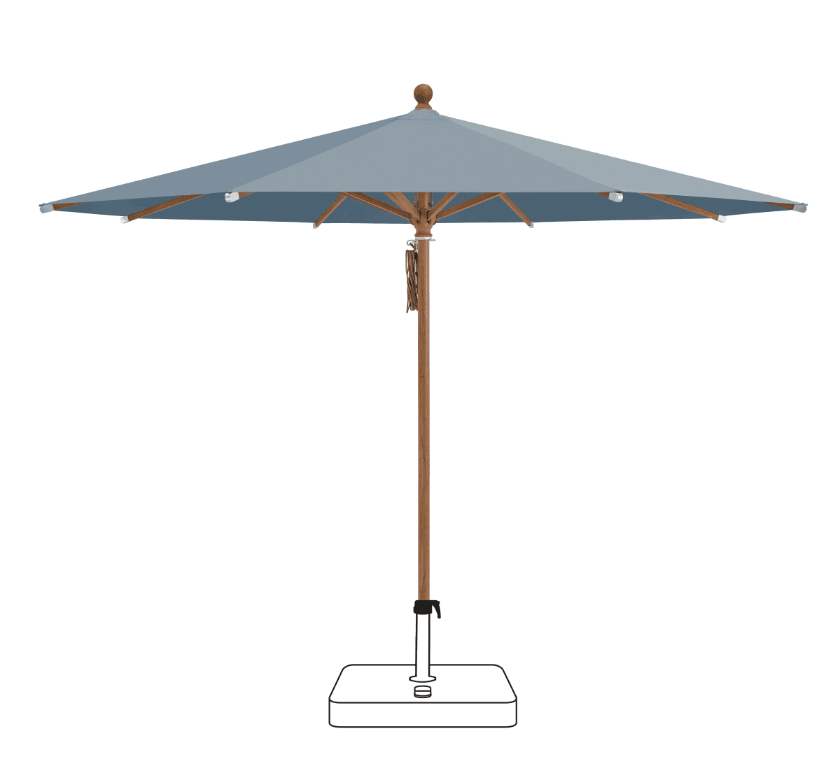 Glatz Parasol PIAZZA rond Cat.5 603 Horizon