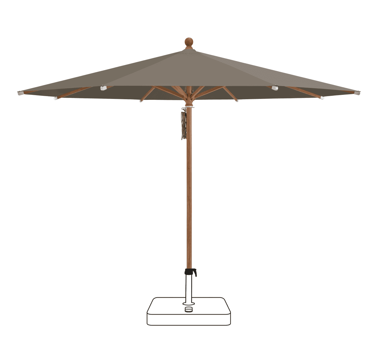 Glatz Parasol PIAZZA rond Cat.5 611 Sandstone